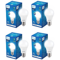 PHILIPS 3-watt LED Bulb | AceSaver LED Bulb | Base: E27 Light Bulb for Home | Crystal White, Pack of 4