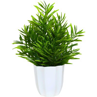 fancymart Artificial Plant Bamboo Leaves in Pot Perfect Potted Decoration for Home Living Room & Office Spaces Height - 30cm