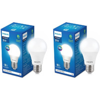 PHILIPS 3-watt LED Bulb | AceSaver LED Bulb | Base: E27 Light Bulb for Home | Crystal White, Pack of 2