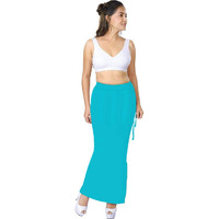 dermawear Women Blended Fabric Saree Shapewear Petticoat (Turquoise Blue; 4XL)