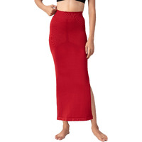 NYKD Seamless Spandex Saree Shapewear for Women PetticoatPeticote Saree Shapewear, NYSH01, Red(Dalhia), L, 1N