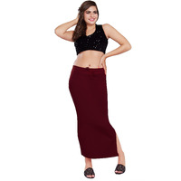 RANI SAAHIBA Womens Stretchy Slim Fishcut Petticoat Cotton Saree Shapewear(SHP11_SM_Maroon)