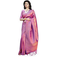 SWORNOF women kanjivaram banarasi silk saree kanchipuram saree (Purple)