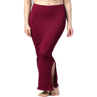 Tkeshto Womens Cotton Lycra Microfiber Saree Shapewear Petticoat for Women, Cotton Blended Shape Wear for Saree Maroon