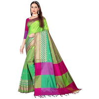 GRECIILOOKS Womens Cotton Silk Casual Saree For Women (Perrot)