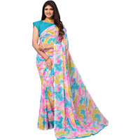 SICHI WomenS Marble Printed Georgette Saree With Unstitched Blouse Piece(2571S992N_Multi2)