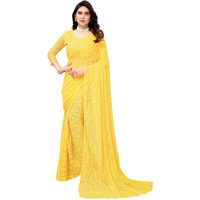 Florence Womens Polyester Saree (FL-YAMUNA Yellow