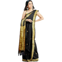 Florely Womens Paithani Cotton Silk Saree With Unstiched Blouse Piece