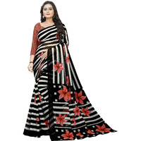 Amazon Brand - Anarva Womens Chiffon Printed Saree With Blouse Piece