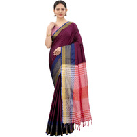 Enthone Womens Uppada Art Silk Saree With Blouse Piece (SZ-AURA2-PP-760_Purple)