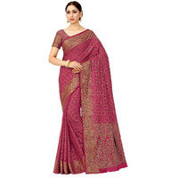 MIMOSA Women Patola Style Art Silk Saree Color : Pink (4574-2526-Sd-Gajj)