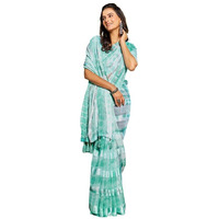 Satrani Womens Pure Chiffon Saree (3398S254N_Turquoise)