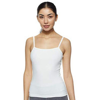 Jockey Snug Fit Low-Neck Thermal Spaghetti Top for Women 2501_Off White_XL