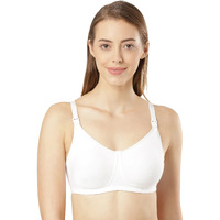 Jockey Womens Wirefree Non Padded Super Combed Cotton Elastane Stretch Full Coverage Nursing Bra with Front Opening and Adjustable Straps_Style_ES08_White_34D