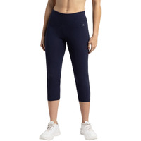 Jockey 1391 Womens Super Combed Cotton Elastane Stretch Slim Fit Capri with Ultrasoft Waistband_Navy Blazer_S