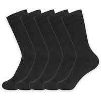 Supersox Kids Combed Cotton School Socks Pack of 5 (Black)