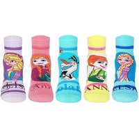 Supersox Ankle Frozen Character Socks for Girls Made with Breathable Anti Odour & Moisture Absorbent Combed Cotton with a Extra Durable Welt Ideal For All Day Wear (Pack Of 5)