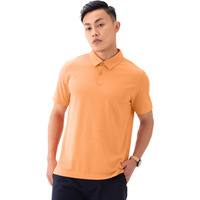 DAMENSCH Mens Regular Fit Polo T-Shirt (Dam-TEES-BPOLO-YEO-S_Orange_S)