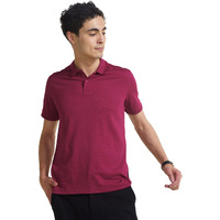 DAMENSCH Constant Mens All-Degree Thermoregulating Pique 500 Day Polo T-Shirt - 2 btn -Pack of 1-Beet Maroon-Small