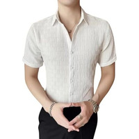 Casual Shirt for Men|| Shirt for Men|| Men Stylish Shirt (Zigzag) (L White)