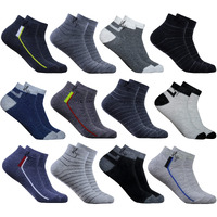 AXILAR Cotton Men Socks Ankle Length(NT ankle socks mix1 12p-3)