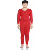 BODYCARE Insider Kids Thermal Top & Bottom Set (Red 78CM | 10-12 Years)