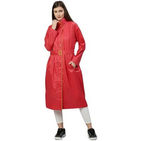 Lymio Women raincoat || raincoat set for Women || raincoat for Women (Women RainCoat) (L Red)