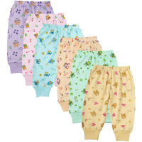 Dowin Unisex Baby Cotton Pajama Bottoms Soft Cozy and Comfortable - Pack of 6 (Printed_Rib_PAJAMI_XL)