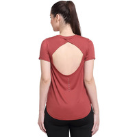 Invincible Womens Open Back Top (Apricot Medium)