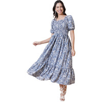 KZULLY | Elegance: Smocked A-line Midi Dress - Superior Comfort & Chic Style