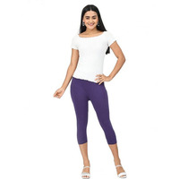 Robinbosky Premium Cotton Lycra Stretchable Capris Leggings (SRussianViolet)