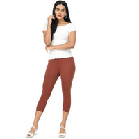 Robinbosky Premium Cotton Lycra Stretchable Capris Leggings (LAlmonds)