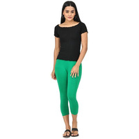 Robinbosky Premium Cotton Lycra Stretchable Capris Leggings (MForestGreen)