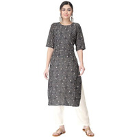 Pinkmint Kurta Set for Women Cotton Printed Straight Kurta with Pant (Pack of 1)