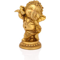 The Advitya Lord Ganesha Idol|Brass Idol|Hindu God Ganesh Ganpati Vinayak Chaturbhuj Statue Murti for Pooja, Home Decor, Diwali House Warming Gift for Good Luck (Ganesha_2)