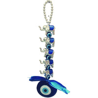 GJ 5 Elephant Evil Eye Wall and Car Hanging Showpiece for Good Luck and Prosperity