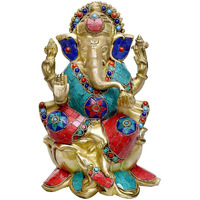 Amazon Brand  Umi Brass Ganesha Ganpati Ganesh Statue Murti idol, Height 9 Inches