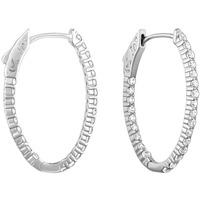 GIVA 925 Silver Enchanted Eve Oval Hoops| Rakhi Rakshabandhan Gift for Sister Bhabhi, Gifts for Women & Girls | With Certificate of Authenticity and 925 Stamp | 6 Months Warranty