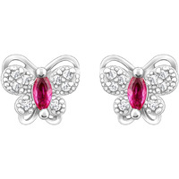 GIVA 925 Silver Pop Pink Studded Butterfly Studs | Rakhi Rakshabandhan Gift for Sister Bhabhi, Gifts for Women & Girls | With Certificate of Authenticity and 925 Stamp | 6 Month Warranty*