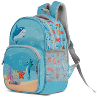 VISMIINTREND School Bags 13 Backpacks for Kids Boys & Girls (1-4 Years) | Cartoon Print Daypack for Preschool, KG, Nursery, Tuition, Picnic, Birthday, Rakhi gift for Sister/Brother (Seaworld)