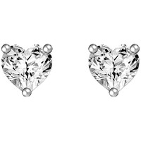 GIVA 925 Silver Classic Silver Zircon Heart Stud Earrings,8Mm|,Rakhi Rakshabandhan Gift For Sister Bhabhi,Gifts For Women & Girls|With Certificate Of Authenticity And 925 Stamp|6 Month Warranty*