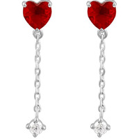 GIVA 925 Silver Heart Drop Danglers| Rakhi Rakshabandhan Gift for Sister Bhabhi, Gifts for Women & Girls | With Certificate of Authenticity and 925 Stamp | 6 Months Warranty*