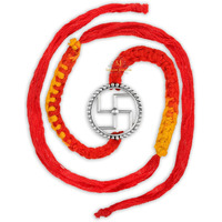 NUZZRII Pure 925 Sterling Silver Rakhi for brother Charm Bracelet Raksha Bandhan With Pure Cotton Thread For Men, Boys, Rakhis By Shubham Jewellers Sthc