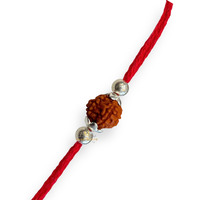 NUZZRII Rakhi 925 Sterling Silver Rakhi for brother Charm Bracelet Raksha Bandhan With Pure Cotton Thread For Men, Boys, Kids Rakhis By Shubham Jewellers Rehti