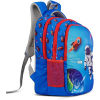 VISMIINTREND 36 Liters Customized School Bags 16 Backpack for Kids Boys & Girls (5-10 Years)| Cartoon Print Daypack for Preschool, KG, Nursery, Picnic, Birthday, Rakhi gift for Sister/Brother (Space)