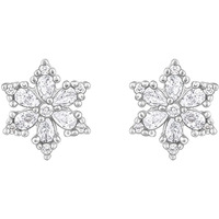 GIVA 925 Silver Flowery Snowflake Studs| Rakhi Rakshabandhan Gift for Sister Bhabhi, Gifts for Women & Girls | With Certificate of Authenticity and 925 Stamp | 6 Months Warranty*