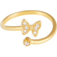 GIVA 925 Silver 18k Gold Plated Butterfly Bow Ring, Adjustable | Rakhi Rakshabandhan Gift for Sister Bhabhi | With Certificate of Authenticity and 925 Stamp | 6 Month Warranty*