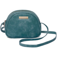 VISMIINTREND Stylish Leather Half Moon Teal Blue Sling Bag for Women & Girl | Versatile Crossbody Sling Bags for Woman & Girls, Side Shoulder Purse for Party, Travel, College, Gift for Birthday/Rakhi