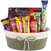 Astonished Retail Chocolate Gift Hamper with Beautiful Basket| Chocolate Gift for Rakhi, Diwali, Anniversary, Birthday, Christmas, Valentine, Her, Him | Chocolate Gift Hamper, 1