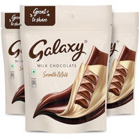 Galaxy Smooth Milk Mini Chocolates, Rakhi Gift Pack, With The Goodness of Milk & Cocoa, Perfect for Gifting, 12 Minis in Each Pouch, 120g, Pack of 3